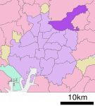 Location of Moriyama ward Nagoya city Aichi prefecture Japan